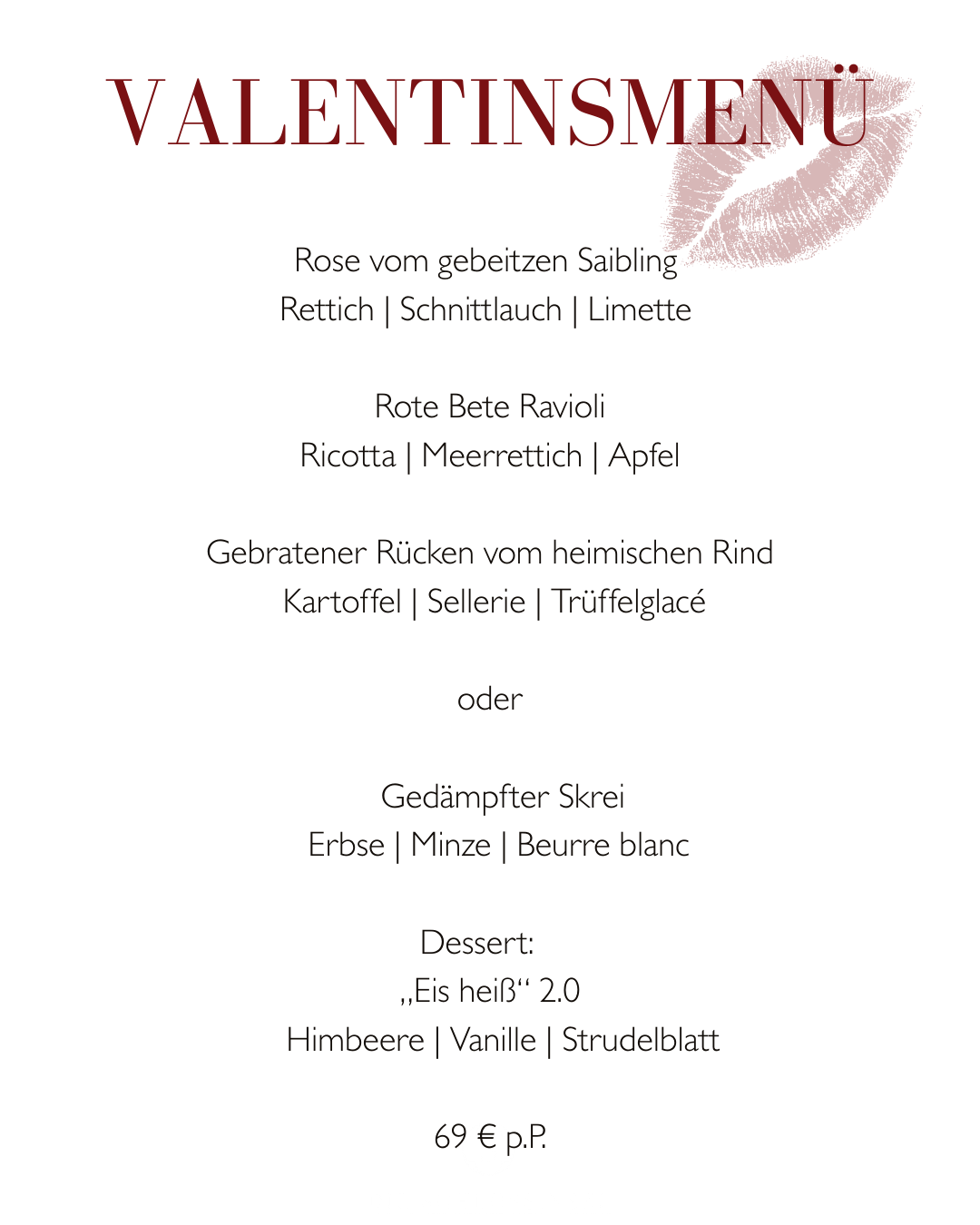 Valentinstag 2026 menü